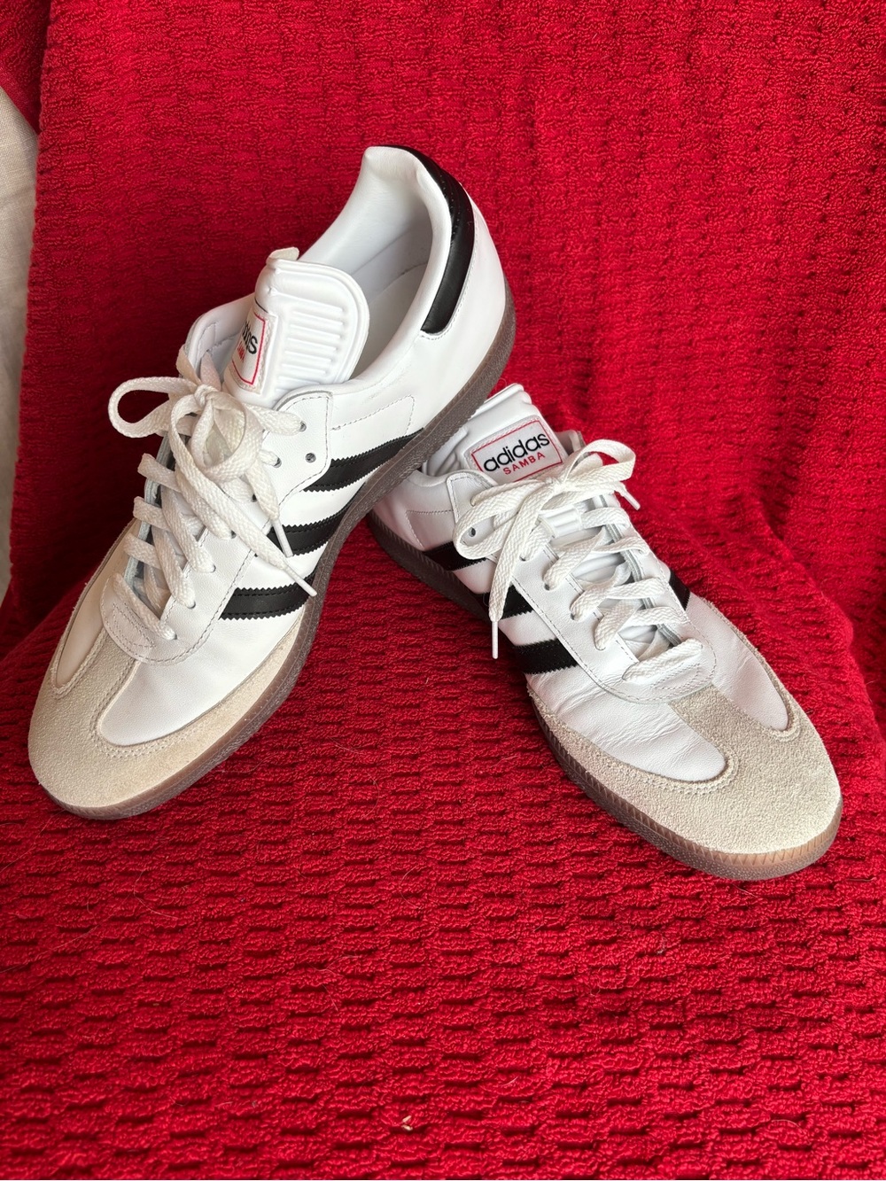 adidas Samba White with Black Stripes Men's Sneakers